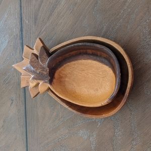 Wooden Pineapple Bowls